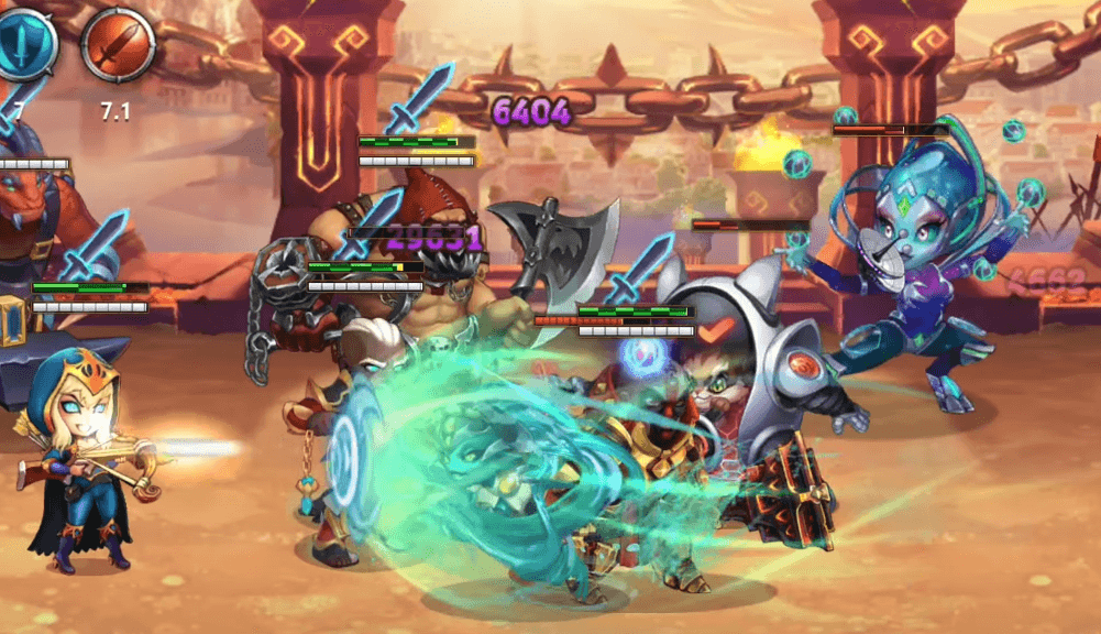 Cascade countering Luther in Hero Wars Alliance