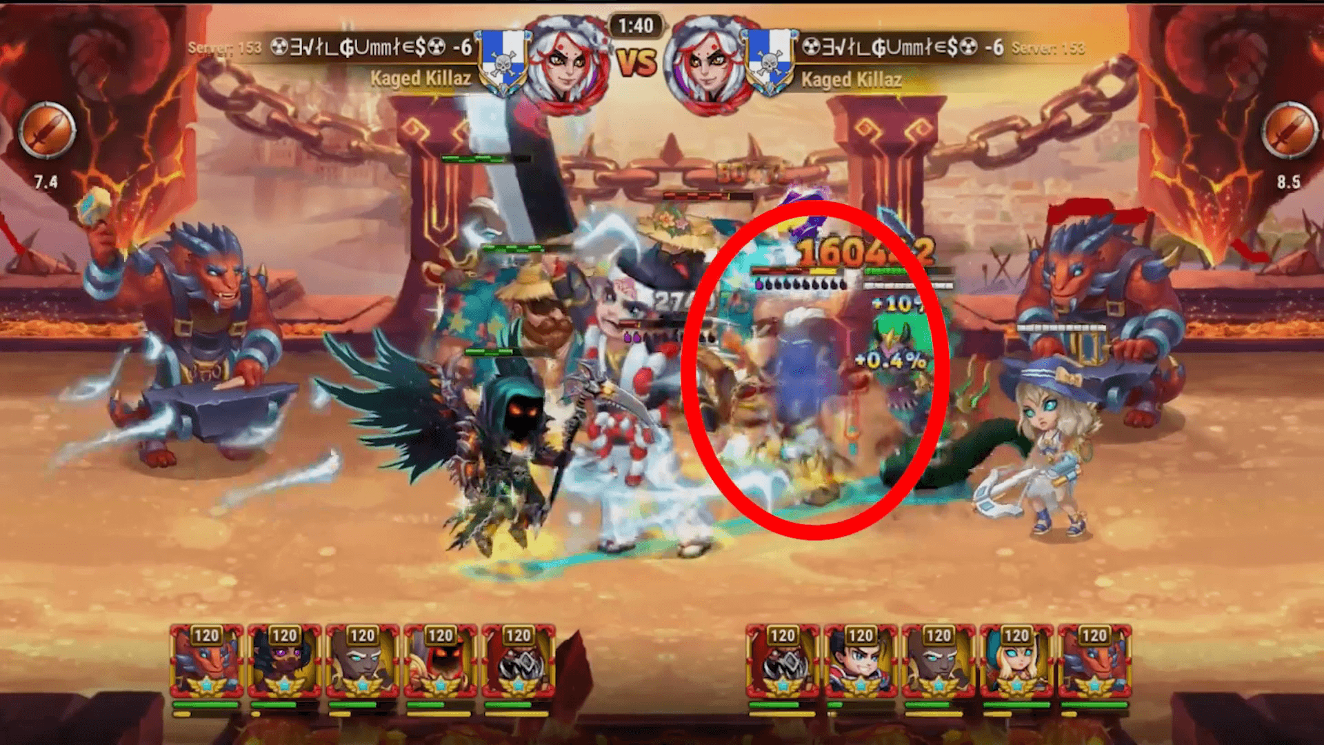 Yasmine FART counter in Hero Wars Mobile.